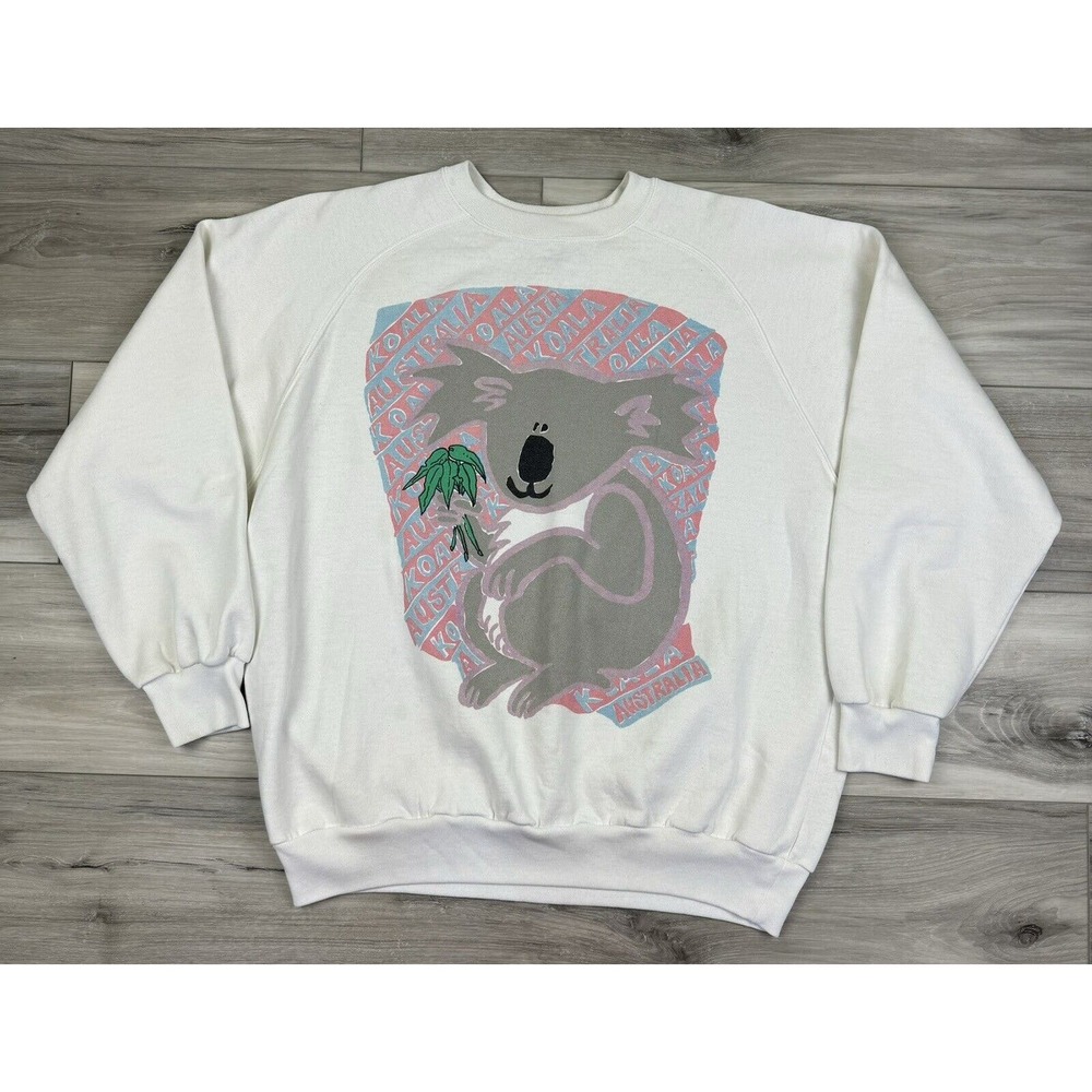 Vintage 90s Koala Bear Sweatshirt Adult Large Australia Souvenir Crewneck